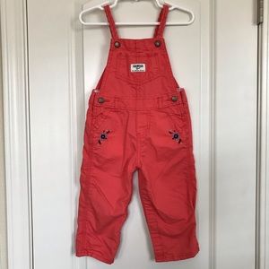 OshKosh Overalls with Embroidered & Braided Detail